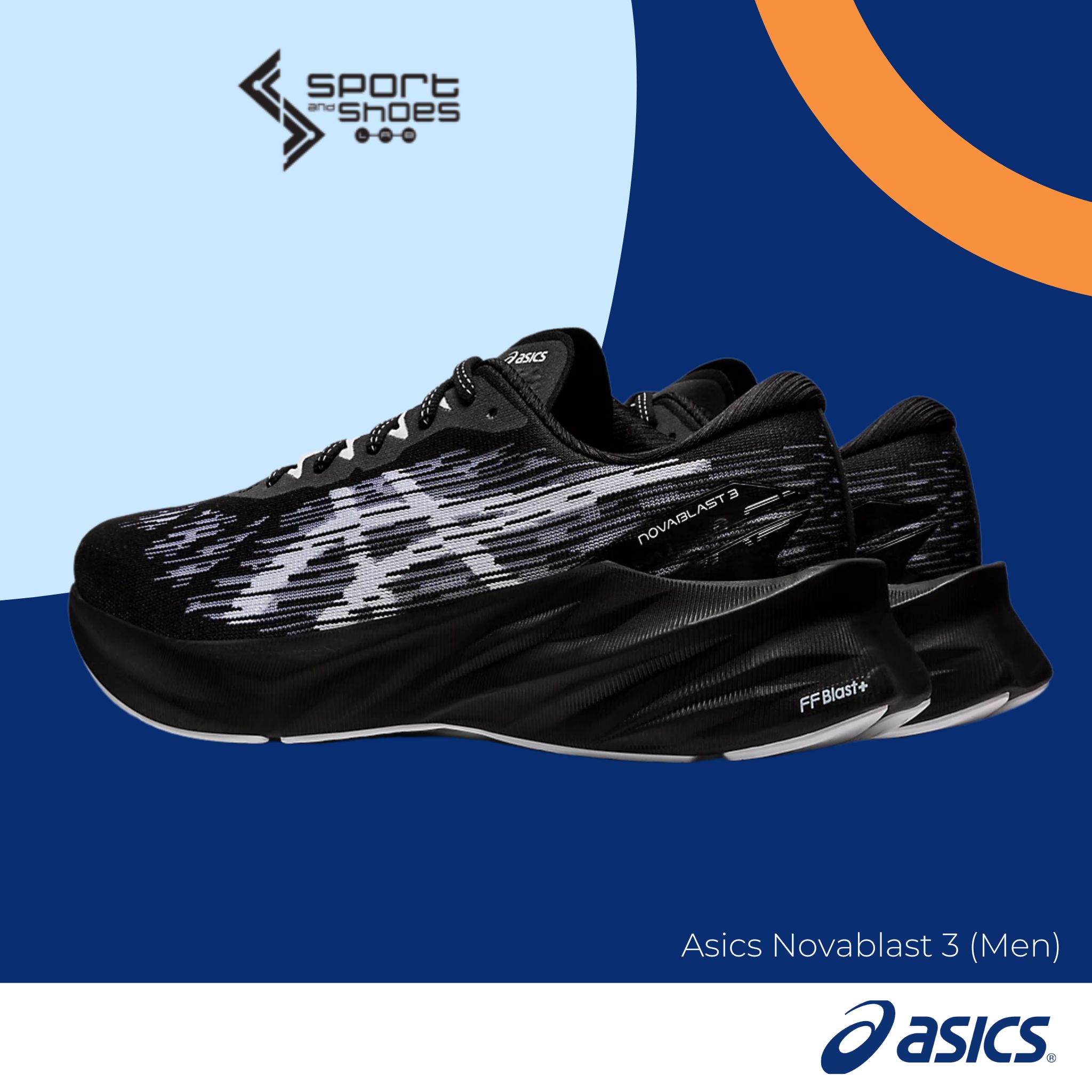 Asics Novablast 3 (M) Black/White